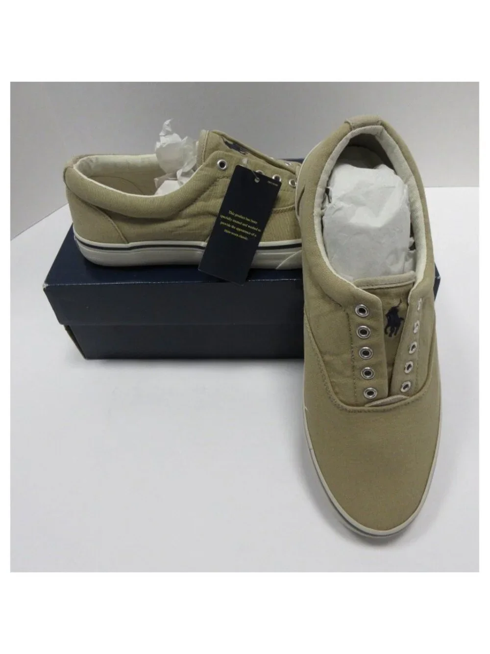 Polo Ralph Lauren Sneakers 11 D Thorton Washed Canvas Pony Low Top